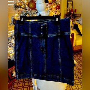 Free People denim mini skirt size 6